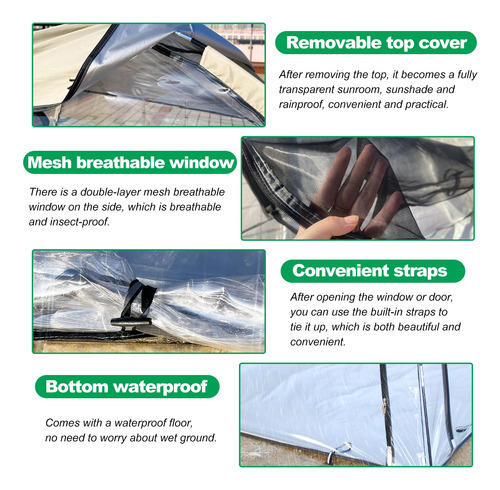 Carpa Transparente Grande Para 2 Personas Impermeable Y Id