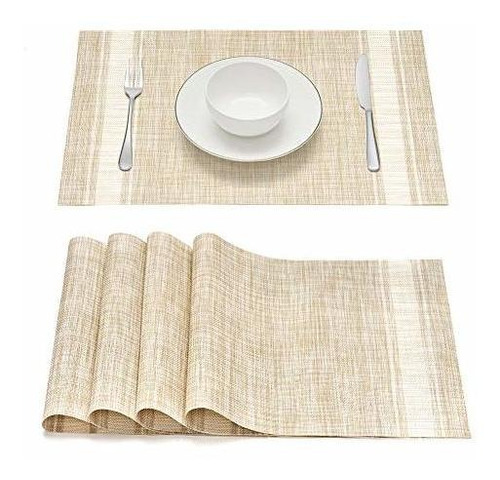 Smeala Placemats Set Of 4 Heat Insulation Washable Place Mat