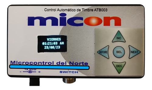 Control Automatico De Timbre Programable Escolar Atb003