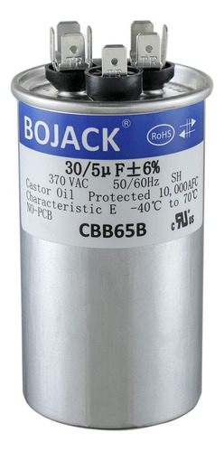 Bojack 30+5uf 30/5mfd ±6% 370v Cbb65 Condensador De Arranque