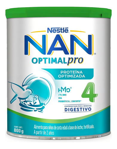 Nan Optimal Pro 4 Niños De 2 Años 800g Sabor N/a