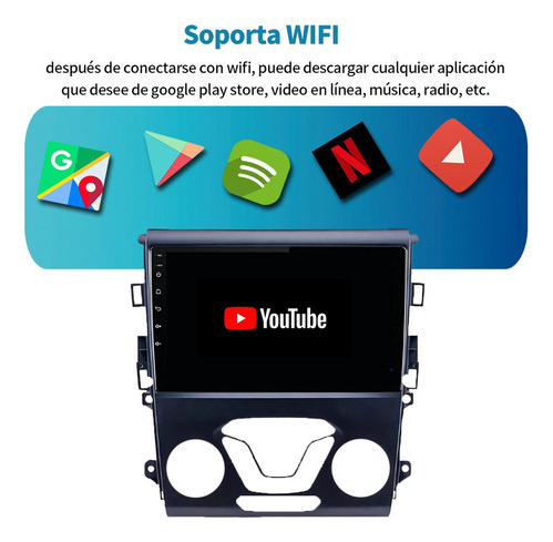 Estéreo Carplay 2gb+32gb Para Ford Mondeo Fusión 2013-2019