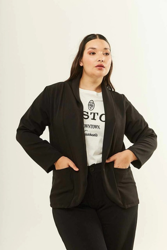 Blazer Sastrero Linea Curvy Para Mujer
