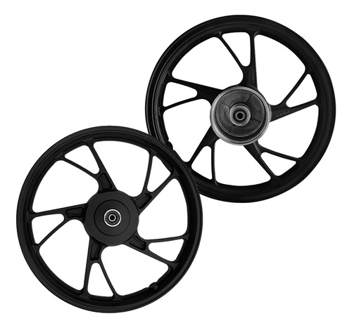 2x Roda Pé Galinha Fosco Lona + 2 Pneu 90/90 E 80/100 St600