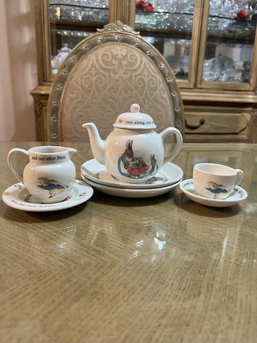 Porcelana Juego De Té Antiguo Mini