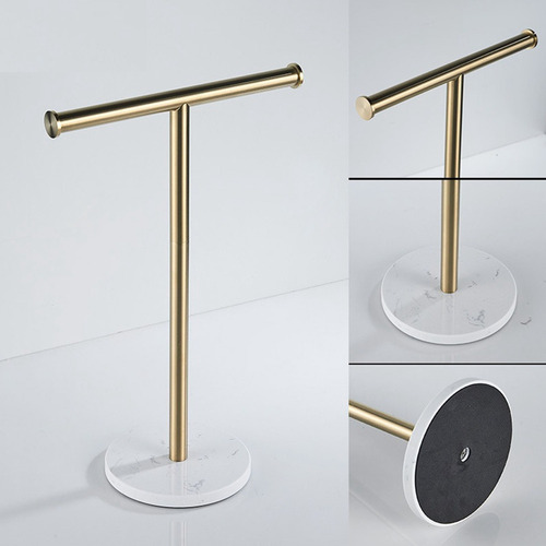 Suporte De Toalha De Mão Em Forma De T Com Base De Mármore P