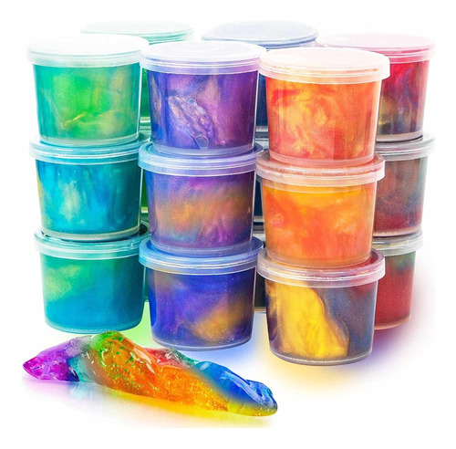 24 Pack Mini Slime, Galaxy Slime Party Favors, Stretchy Slim