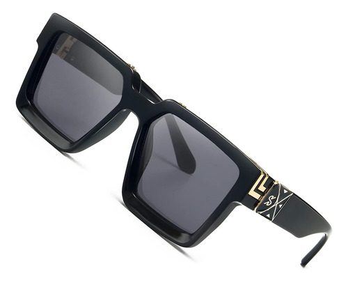 Retro Oversized Square Sunglasses Women Men Trendy Fashion R