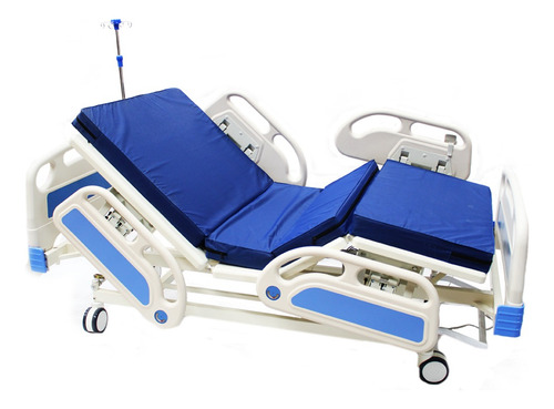 Cama Hospitalaria Electrica 2 Funciones De Lujo Con Colchon Color Blanco