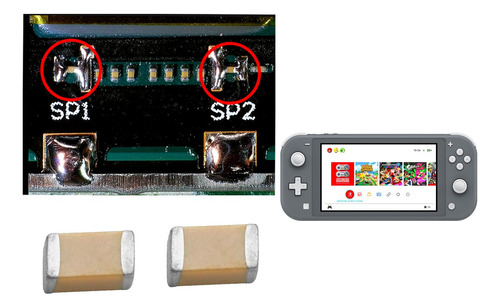 Capacitores Smd Nintendo Switch Cpu Sp1sp2 Remplazo 4 Piezas