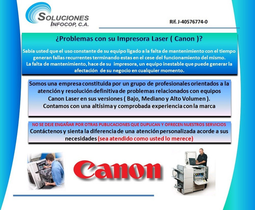 Imagen 4 de 10 de Servicio Técnico Reparacion Impresoras Laser Canon