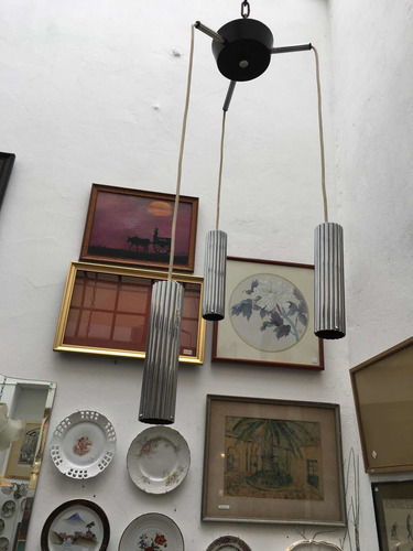 Antigua Araña/lámpara De Techo Retro De 3 Luces. (Usado)