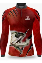 Comprar Camisa Pesca Personalizada Proteção Uv50 Red Ruby Matreiro