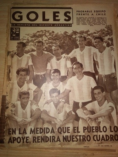 Revista  Goles N553 3 Marzo 1959 Seleccion Argentina 