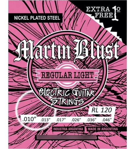 Imagen 1 de 1 de Martin Blust Rl120 Encordado .010 Para Guitarra Eléctrica