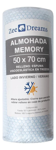 Almohada Memory Invierno Verano 50x70 Lavable - S0648