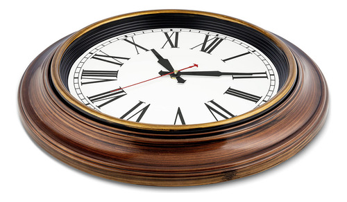 Relógio de parede extra grande, silencioso e elegante de 45 cm