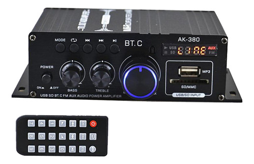 400w 400w Amplificador De Potencia De Audio 2,0 Ch Bluetooth