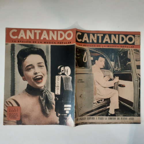 Revista Cantando N°40 Año 1958 De Angelis Se Va A Paris