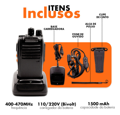Kit 4 Walk Talk Radio Comunicador Baofeng Bf-777s
