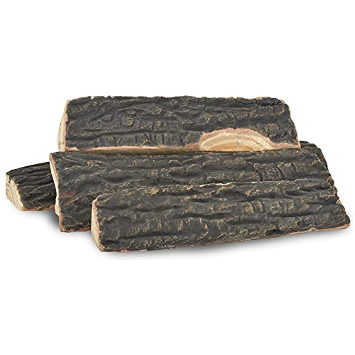 Juego De 4 Troncos De Madera De Cerámica Chimenea, Res...
