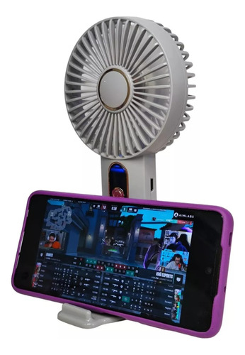 Ventilador Eléctrico Portátil Recargable Base Celular/mesa 