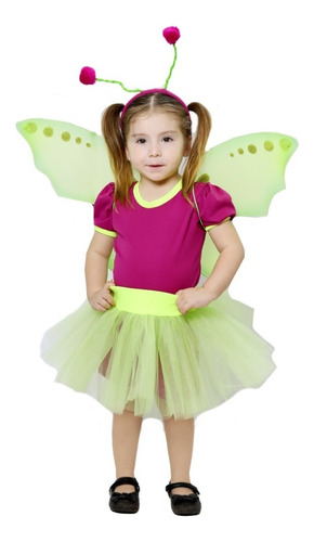 Disfraz De Primavera Mariposa Morado Tutu Con Alas Infantil Niña