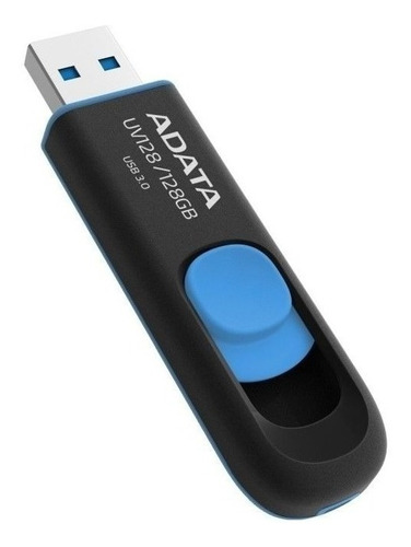 Pendrive Adata Uv128 128gb 3.2 Gen 1 Negro Y Azul Acuario