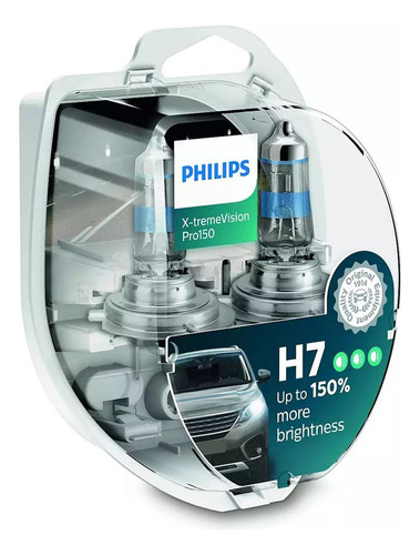 Par Lâmpada H7 Halógena X-treme Vision Pro150 Philips 12v
