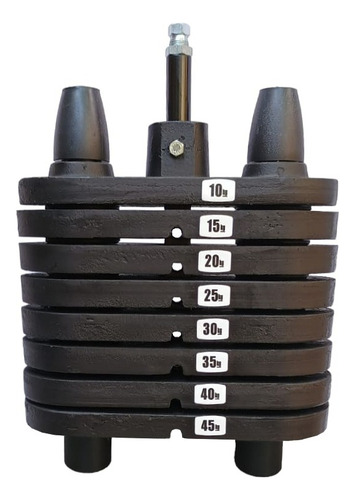 Bateria De Peso 45kg Pintada Completa Torre De Peso Academia