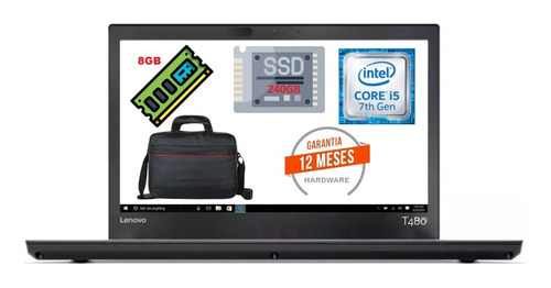 Lenovo Thinkpad T480 I5-7200u 8gb 240gb Ssd Factura 12mesgar (Reacondicionado)