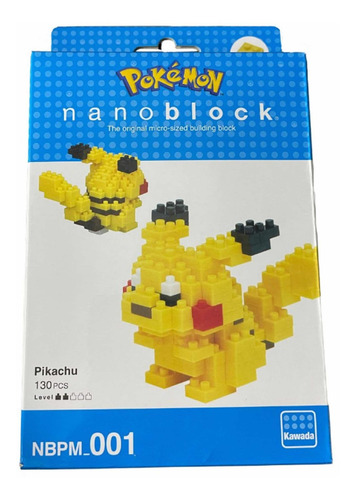 Imagen 3 de 3 de Pokémon Nanoblock Pikachu 130 Pcs Kawada