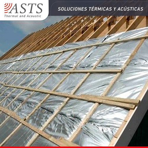 Lana Vidrio Asts 50 Mm Aluminio Reforzado 2da Selección 25m2