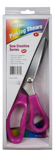 Tijeras Pinking De 22,86 Cm Con Puños Rosa