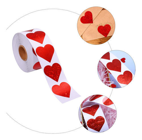 1 Rollo De 500 Etiquetas Autoadhesivas Para Bodas Con Forma