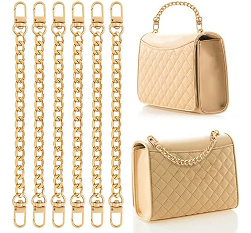 - 6 Piezas Cadena De Oro Para Bolsos Extensor Correa Del