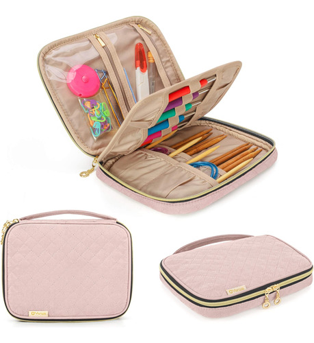 Estuche Cartuchera Yarwo P/agujas D Tejer All In One 8  Rosa