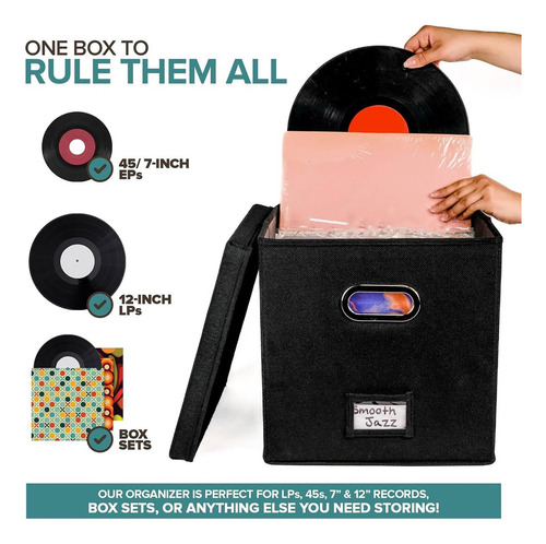 Caja De Almacenamiento De Discos De Vinilo