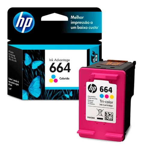 Imagen 2 de 6 de Cartucho De Tinta Hp 664 Tricolor
