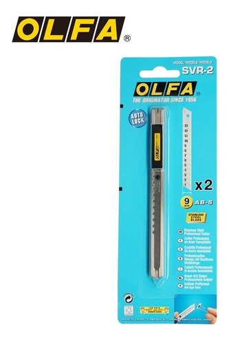 Imagem 2 de 5 de Estilete Profissional 9mm Olfa Svr-2 Inox Extra Fino