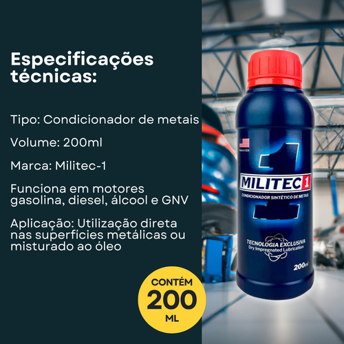 Militec 1 Condicionador De Metais 200ml Alta Performance