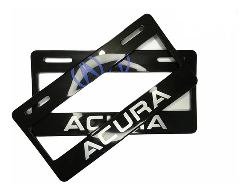 Par De Portaplacas Acura Azul Tipo Europeo Ancho Se B