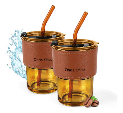 Vaso Térmico Para Café 2 Piezas De Acero Inoxidable C Popote