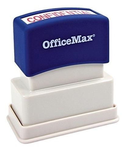 Officemax Pre-inked 1-color Mensaje Sello Confidencial Rojo