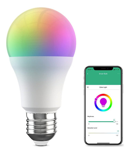 Bombilla Inteligente Rgb Led A19 10w Regulable Wi-fi