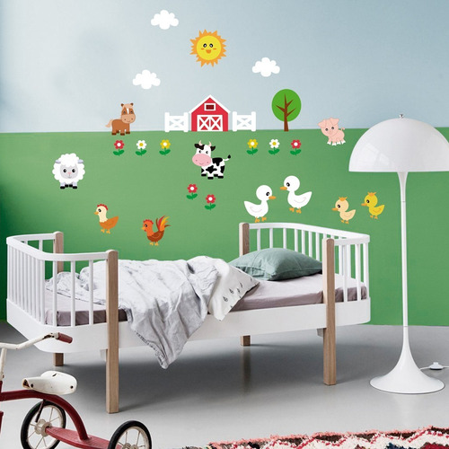 Imagen 3 de 3 de Vinilos Decorativos Granja Oveja Vaca Animales Infantil