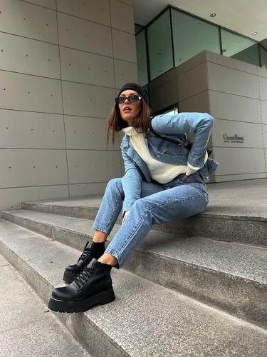 Borcegos con jean mujer new arrivals