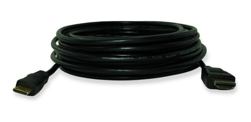 Imagem 3 de 4 de Cabo Mini Hdmi Para Hdmi 2.0 De 10 Metros 4k Plugs Ouro