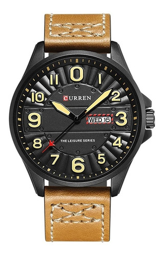 Reloj Curren Calendar Correa De Cuero