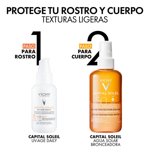 VICHY CAPITAL SOLEIL AGUA SOLAR BRONCEADORA FPS 50